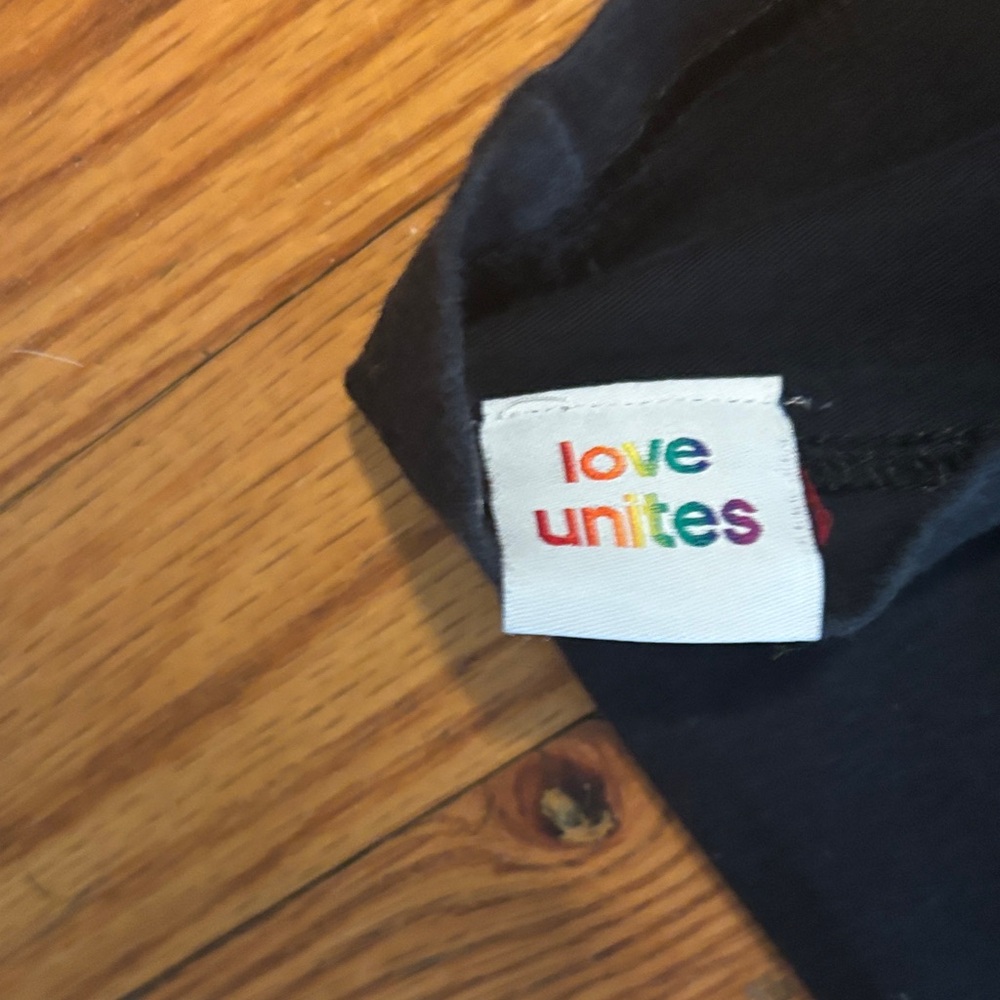 Adidas Love Unites T-shirt with Rainbow Logo Trim - Picture 7 of 7